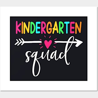 Kindergarten Squad Back To School Team Teacher Student Posters and Art